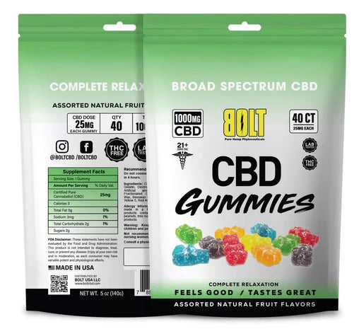 Bolt Cbd Gummies 1000mg – 40 Count Bag