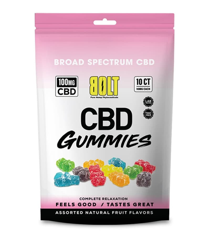 Bolt CBD Gummies 100mg 10 count bag