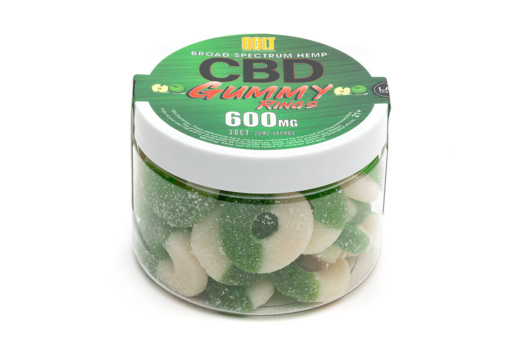Bolt Cbd Gummy Green Apple Jar 600mg 30 Count