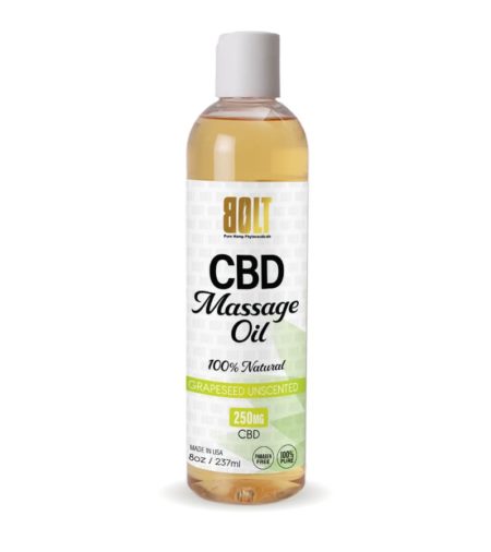 CBD Massage Oil – Grapeseed Unscented 250mg