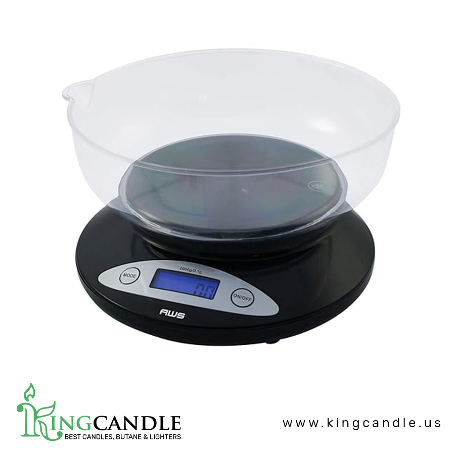 AMERICAN WEIGH SCALES Precision Digital Kitchen Food Weight Scale with Removable Bowl – 2000g x 0.1G – Black