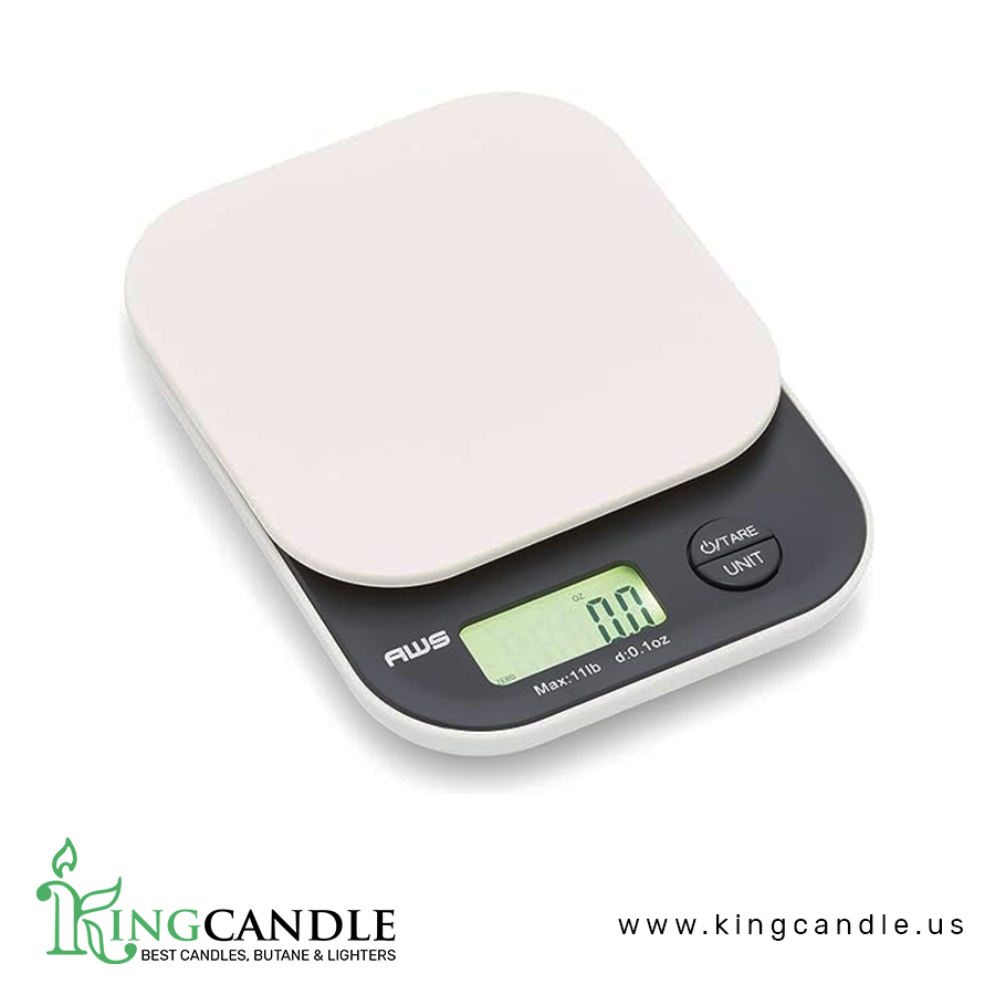 AMERICAN WEIGH SCALES Vanilla Series Digital Kitchen Scale with LCD Display – White