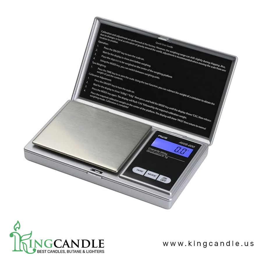 American Weigh Scales Signature Series Digital Precision Pocket Weight Scale, Silver, 600 x 0.1G AWS-600-SIL